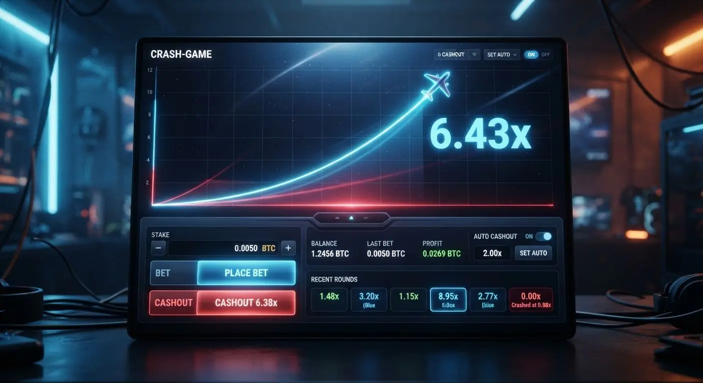 Fictional Aviator-style game interface with plane, graph and cashout controls