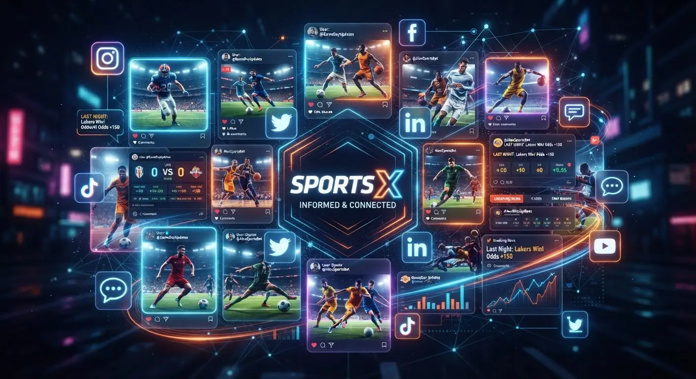 BetX style social media collage for staying informed about platform updates