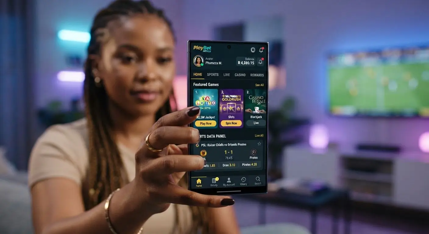 Mobile phone showing BetX casino and sports interface