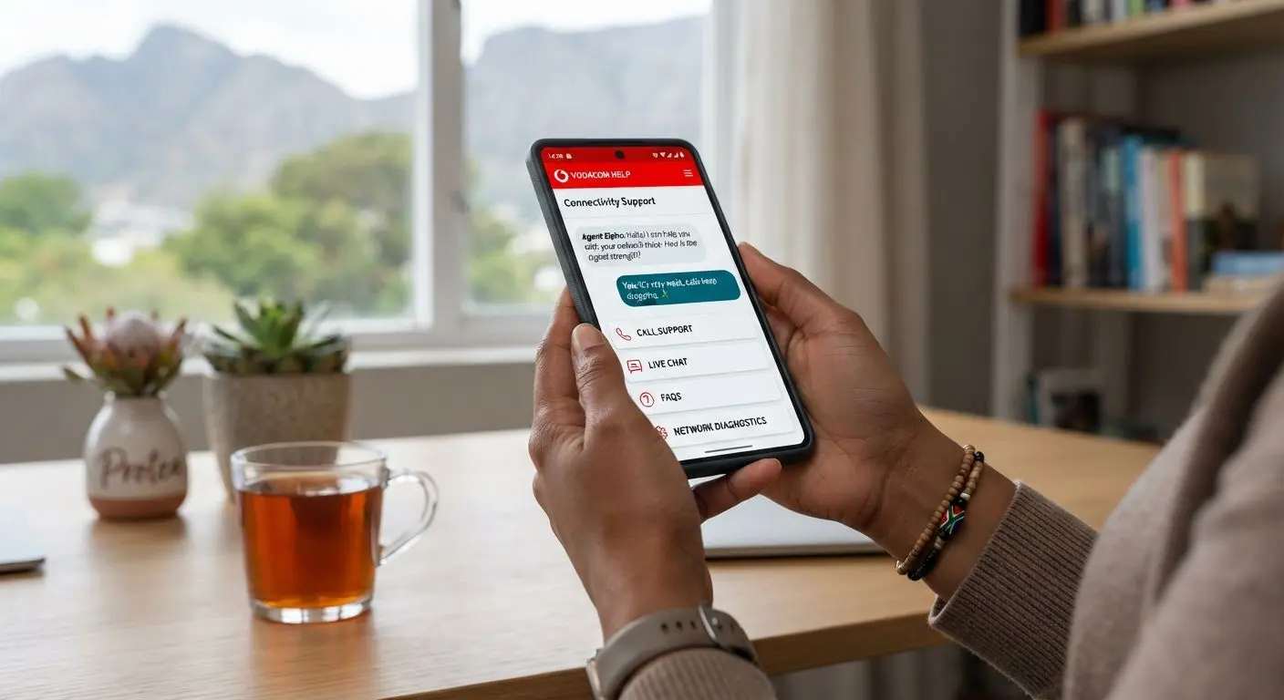 Mobile help screen for login support on smartphone