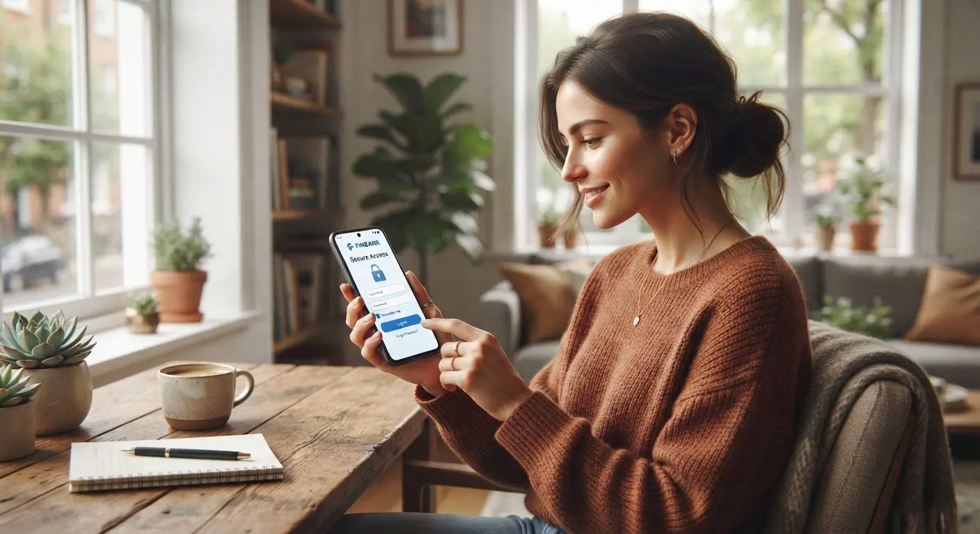 User accessing BetX ET on a smartphone with a clean mobile login interface