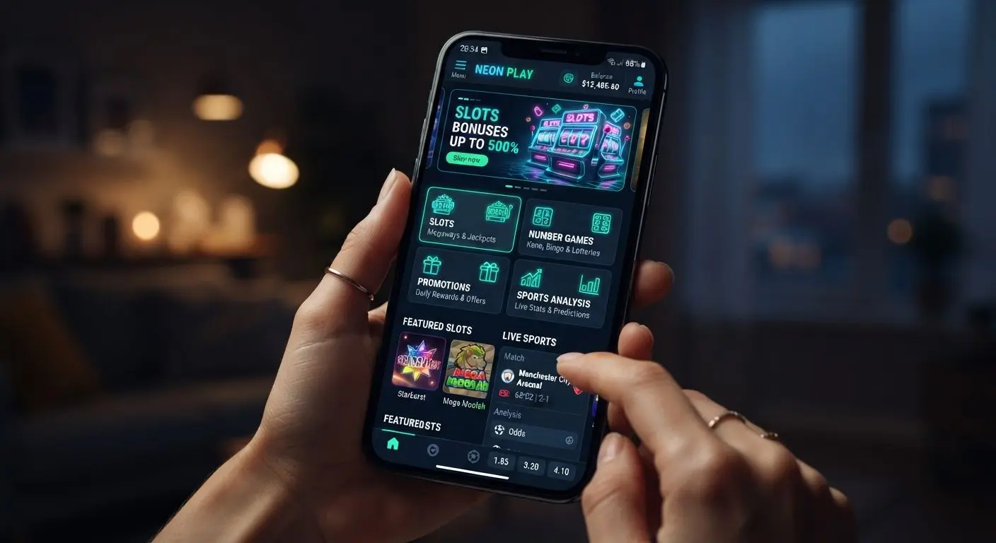 BetX style mobile gaming interface on smartphone